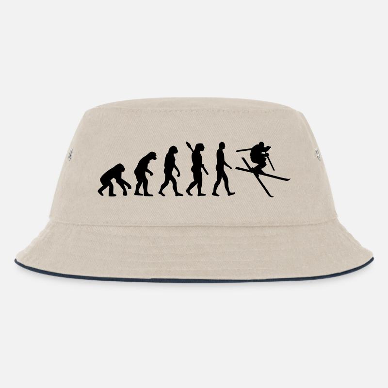 Evolution Ski - Kinder Bucket Hat - Natur/Navy