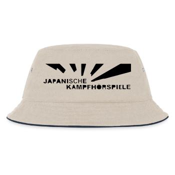 JAPANISCHE KAMPFHÖRSPIELE - Kinder Bucket Hat - Natur/Navy - Vorne