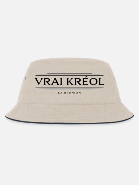 Vrai Kréol Version Noir - Bob Enfant - blanc cassé/bleu marine