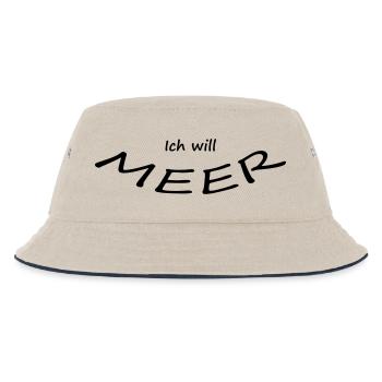 ICH WILL MEER - Kinder Bucket Hat - Natur/Navy - Vorne