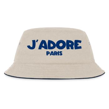 J´Adore Paris - I love Paris - France - Frankreich - Kinder Bucket Hat - Natur/Navy - Vorne