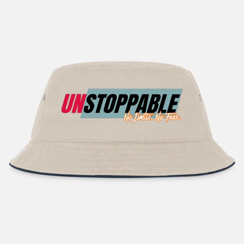 Unstoppable without limits - Kids’ Bucket Hat - ecru/navy