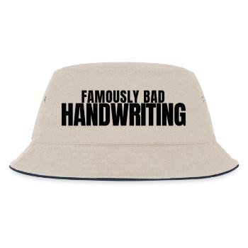Arzt - Famously Bad Handwriting - Medizin - Kinder Bucket Hat - Natur/Navy - Vorne