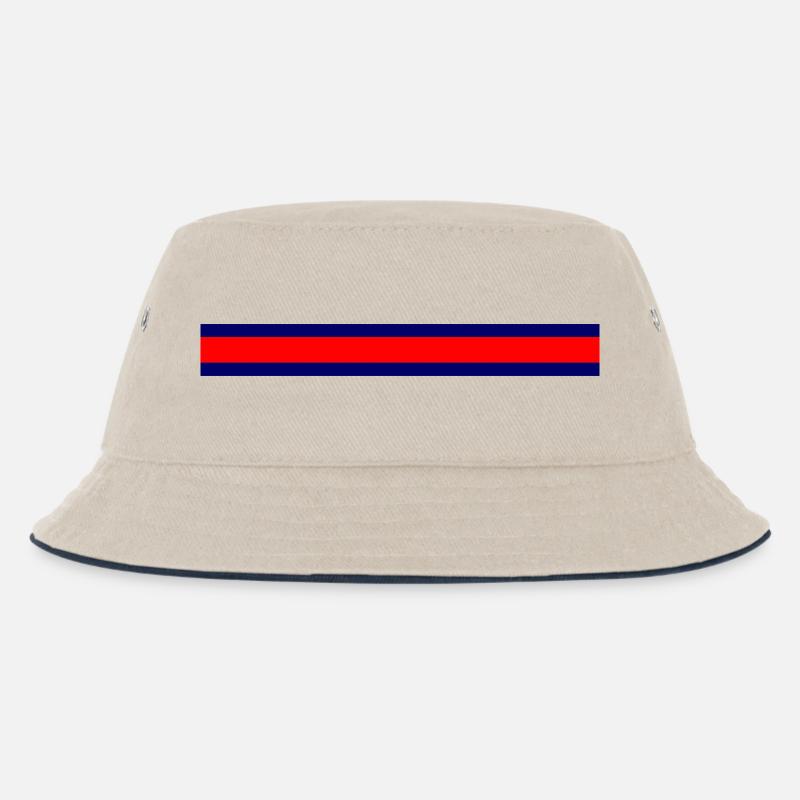 Kühler Minimalismus Farbexplosion - Kinder Bucket Hat - Natur/Navy