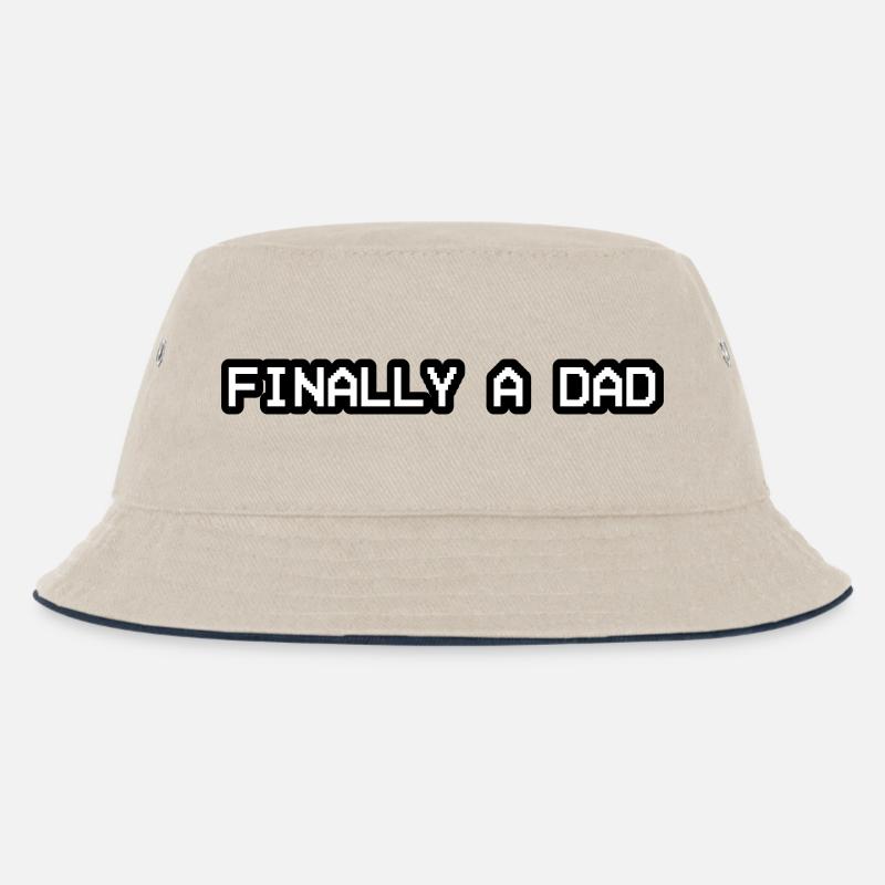 Endlich ein Papa-Design - Kinder Bucket Hat - Natur/Navy