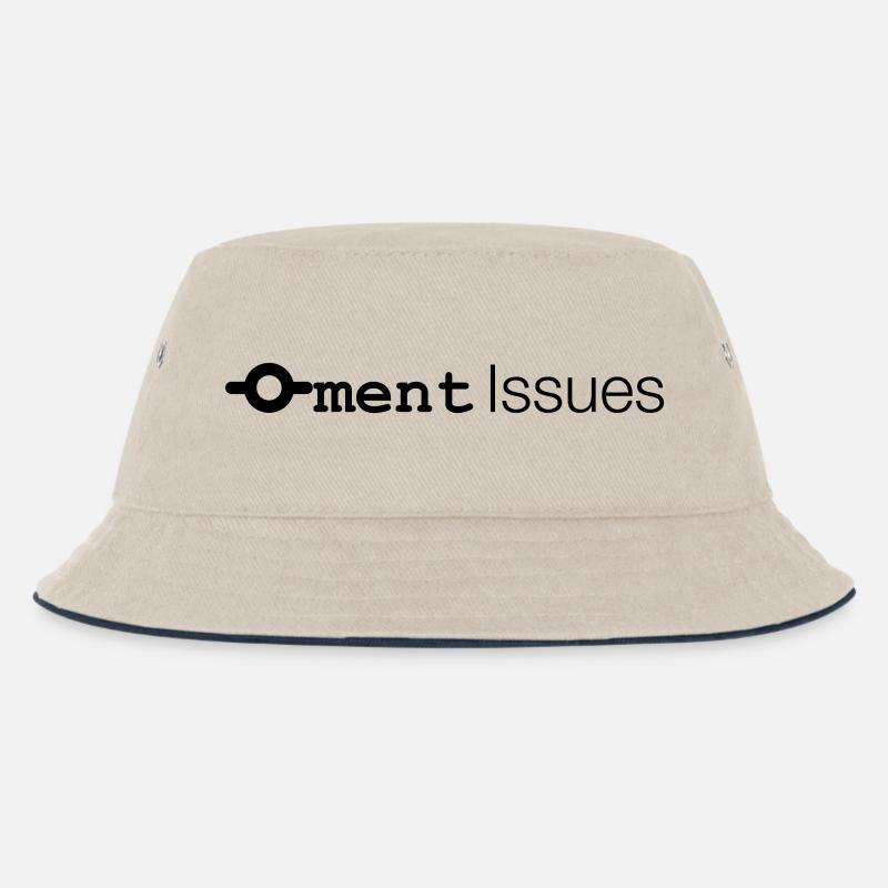 Commitment Issues - Kids’ Bucket Hat - ecru/navy