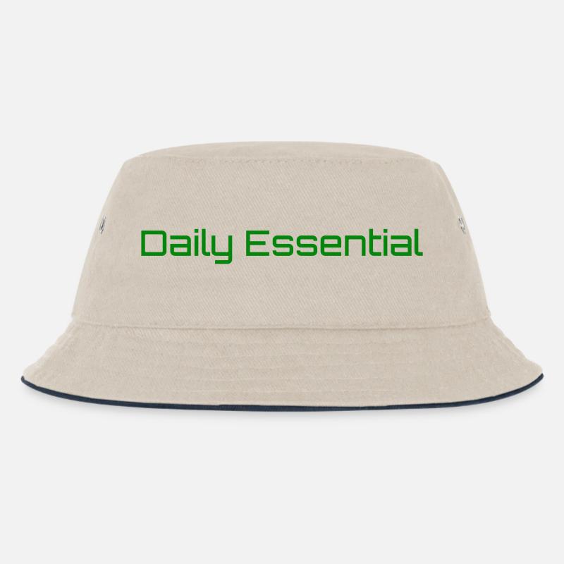 Essential Piece - Kids’ Bucket Hat - ecru/navy