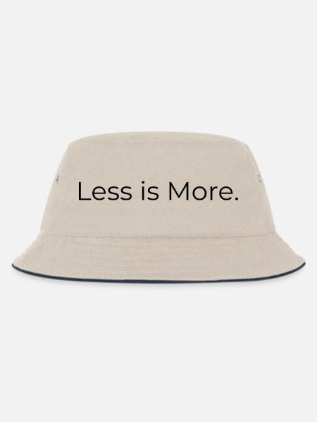 Less Is More – Minimalistisches T‑Shirt - Kinder Bucket Hat - Natur/Navy
