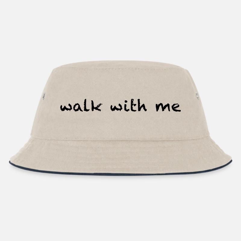 walk with me - Kinder Bucket Hat - Natur/Navy