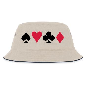 Poker - Jeu de cartes - Bob Enfant - blanc cassé/bleu marine - Devant