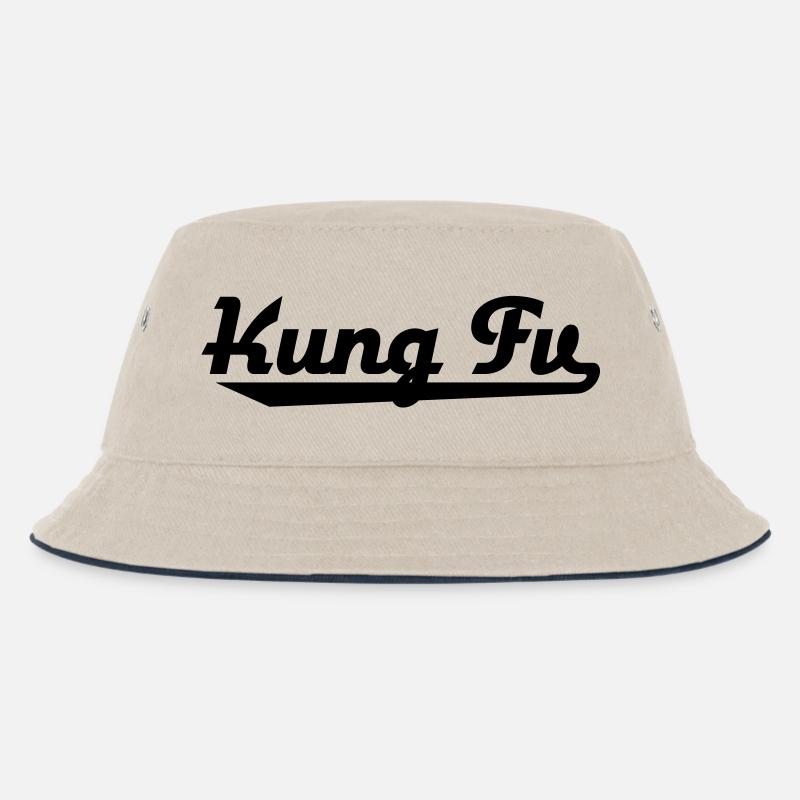 Kung Fu - Kinder Bucket Hat - Natur/Navy