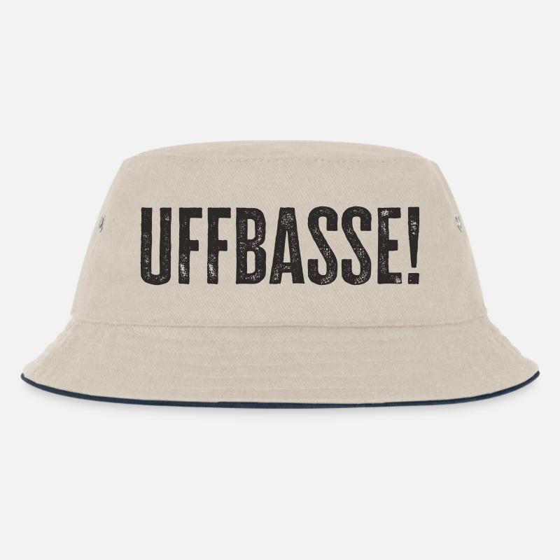 Uffbasse - Aufpassen Dialekt badisch deutsch - Kinder Bucket Hat - Natur/Navy