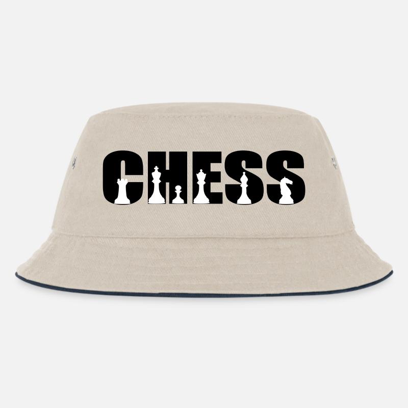 Chess - Kinder Bucket Hat - Natur/Navy