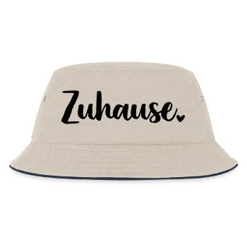 Zuhause Herz - Kinder Bucket Hat - Natur/Navy - Vorne