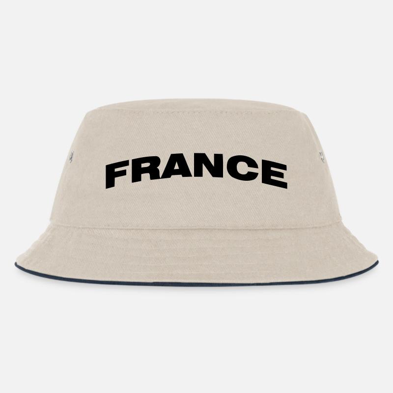 Frankreich - Kinder Bucket Hat - Natur/Navy