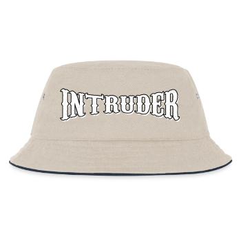 intruder hacker intruder clan sticker computer - Kids’ Bucket Hat - ecru/navy - Front