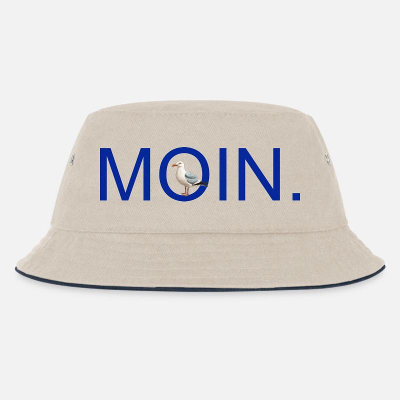 MOIN. mit Möve - Kinder Bucket Hat - Natur/Navy