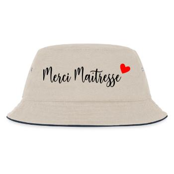 MERCI. MAÎTRESSE. MERCI MAÎTRESSE - Bob Enfant - blanc cassé/bleu marine - Devant