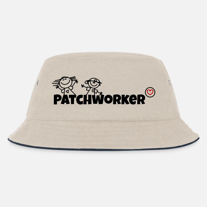 Patchworker - Kinder Bucket Hat - Natur/Navy