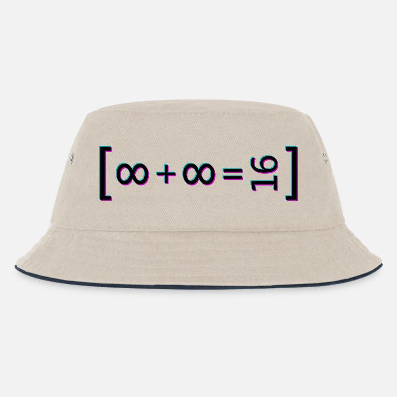 2. Unendlich - Kinder Bucket Hat - Natur/Navy