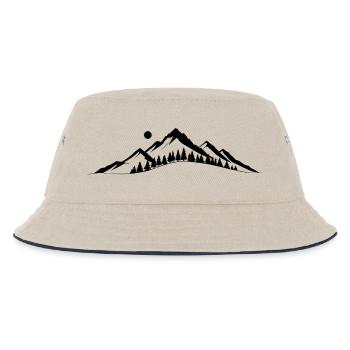 Horizont der Berge - Kinder Bucket Hat - Natur/Navy - Vorne