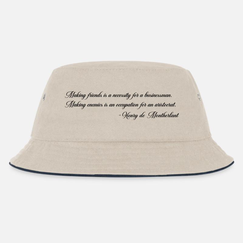 Feinde machen – Montherlant - Kinder Bucket Hat - Natur/Navy
