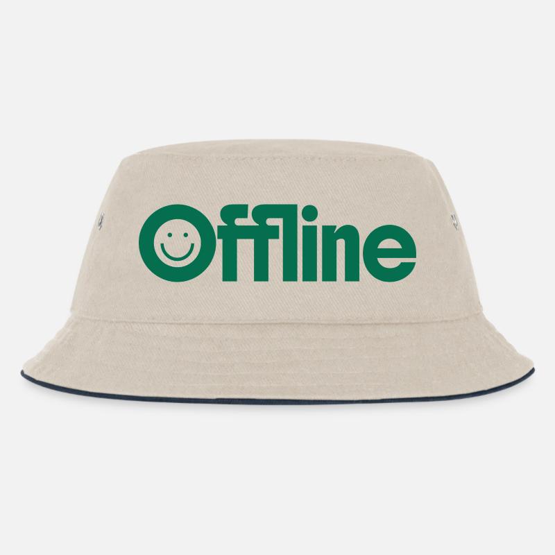 Offline-Modus - Kinder Bucket Hat - Natur/Navy