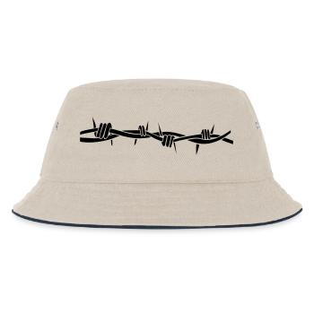 stacheldraht - Kinder Bucket Hat - Natur/Navy - Vorne