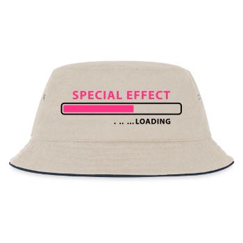 loading Special Effect - be patient - Kids’ Bucket Hat - ecru/navy - Front