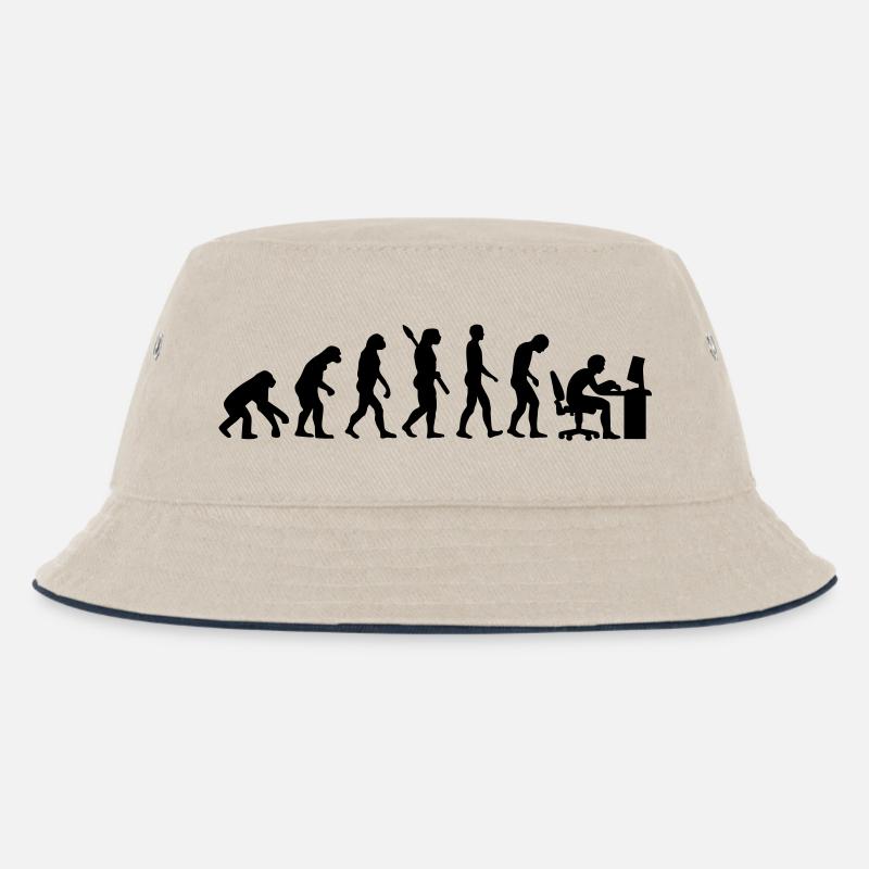Evolution Büro - Kinder Bucket Hat - Natur/Navy