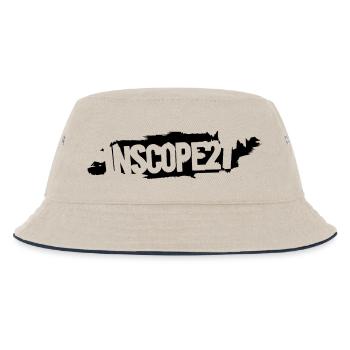 inscope_grunge_test - Kinder Bucket Hat - Natur/Navy - Vorne