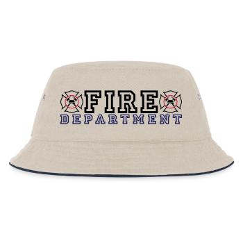 Fire Department with Malteser Cross - Kids’ Bucket Hat - ecru/navy - Front