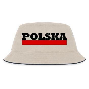 Polen - Polska - Poland - Polen Flagge - Kinder Bucket Hat - Natur/Navy - Vorne
