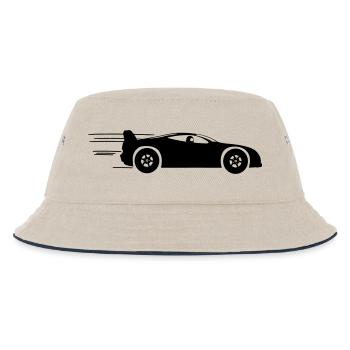 Sports car and racing - Kids’ Bucket Hat - ecru/navy - Front