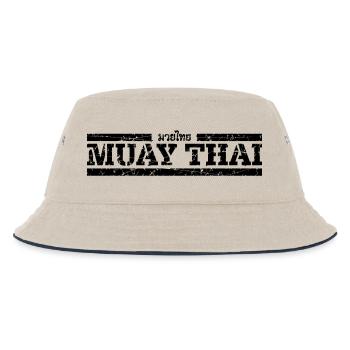 Muay Thai - Kids’ Bucket Hat - ecru/navy - Front