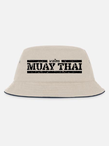 Muay Thai - Kinder Bucket Hat - Natur/Navy