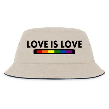 Love is love - Kinder Bucket Hat - Natur/Navy - Vorne