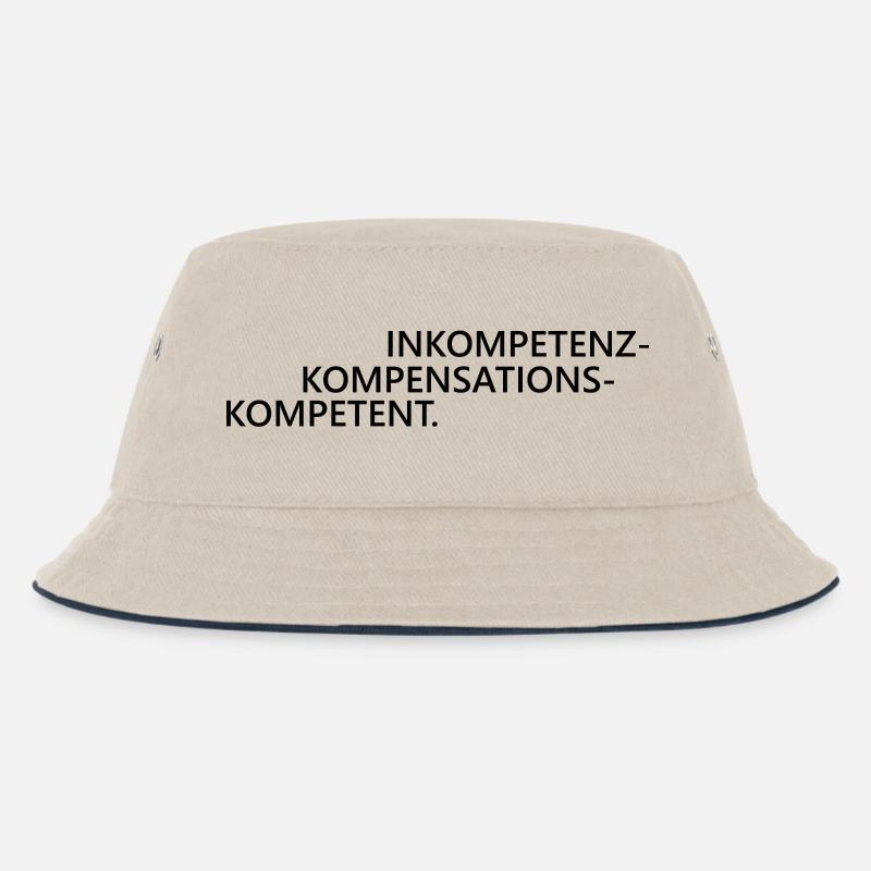 Inkompetenzkompensationskompetent Büro Humor Chef - Kinder Bucket Hat - Natur/Navy