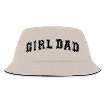 Girl Dad Vater einer Tochter Papa Vatertag - Kinder Bucket Hat - Natur/Navy - Vorne