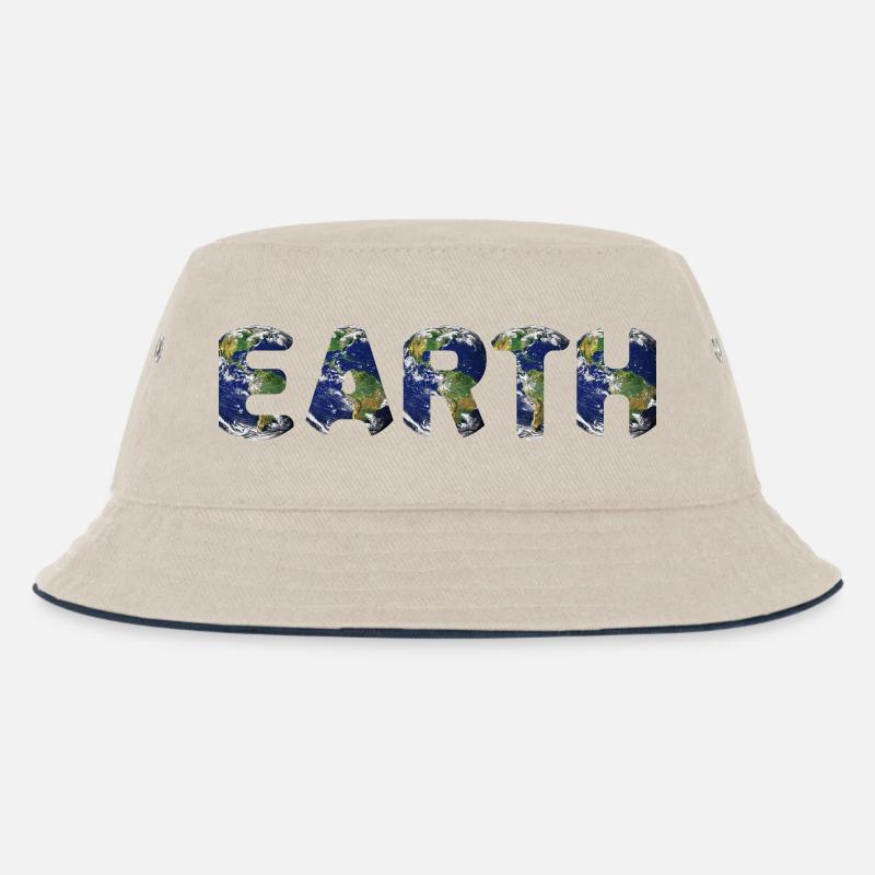 Motif de globe terrestre vibrant - Bob Enfant - blanc cassé/bleu marine