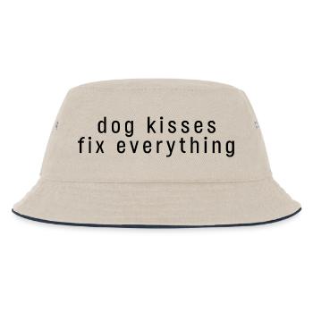 Dog Kisses Fix Everything - Cadeau pour chien chéri - Bob Enfant - blanc cassé/bleu marine - Devant