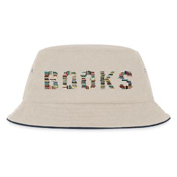 BOOKS – Wenn Lesen zur Form wird - Kinder Bucket Hat - Natur/Navy - Vorne