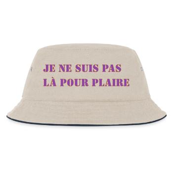 JE NE SUIS PAS LÀ POUR PLAIRE - Bob Enfant - blanc cassé/bleu marine - Devant