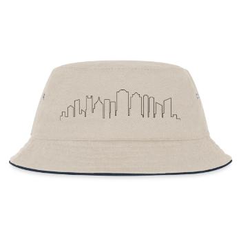 Boston Skyline - Kinder Bucket Hat - Natur/Navy - Vorne