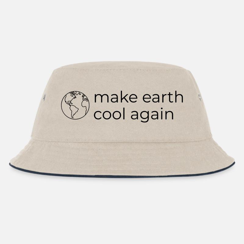 Make Earth Cool Again - Umwelt- und Klimaschutz - Kinder Bucket Hat - Natur/Navy