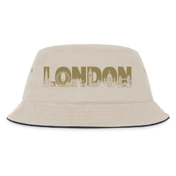 London Großbritannien England Silhouette  - Kinder Bucket Hat - Natur/Navy - Vorne