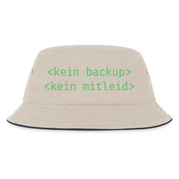 No Ticket No Support Informatiker IT Administrator - Kinder Bucket Hat - Natur/Navy - Vorne