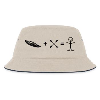 Funny Kayaking Kayaker Kayaking Lover - Kids’ Bucket Hat - ecru/navy - Front
