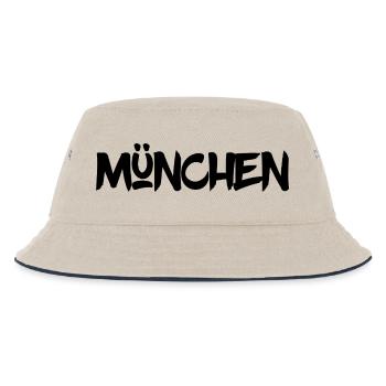 München - Bayern - Isar - Frauenkirche - Prater - Kinder Bucket Hat - Natur/Navy - Vorne