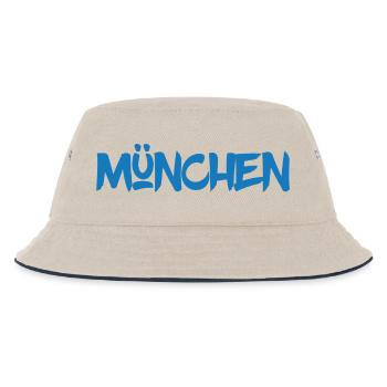 München - Bayern - Isar - Frauenkirche - Prater - Kinder Bucket Hat - Natur/Navy - Vorne